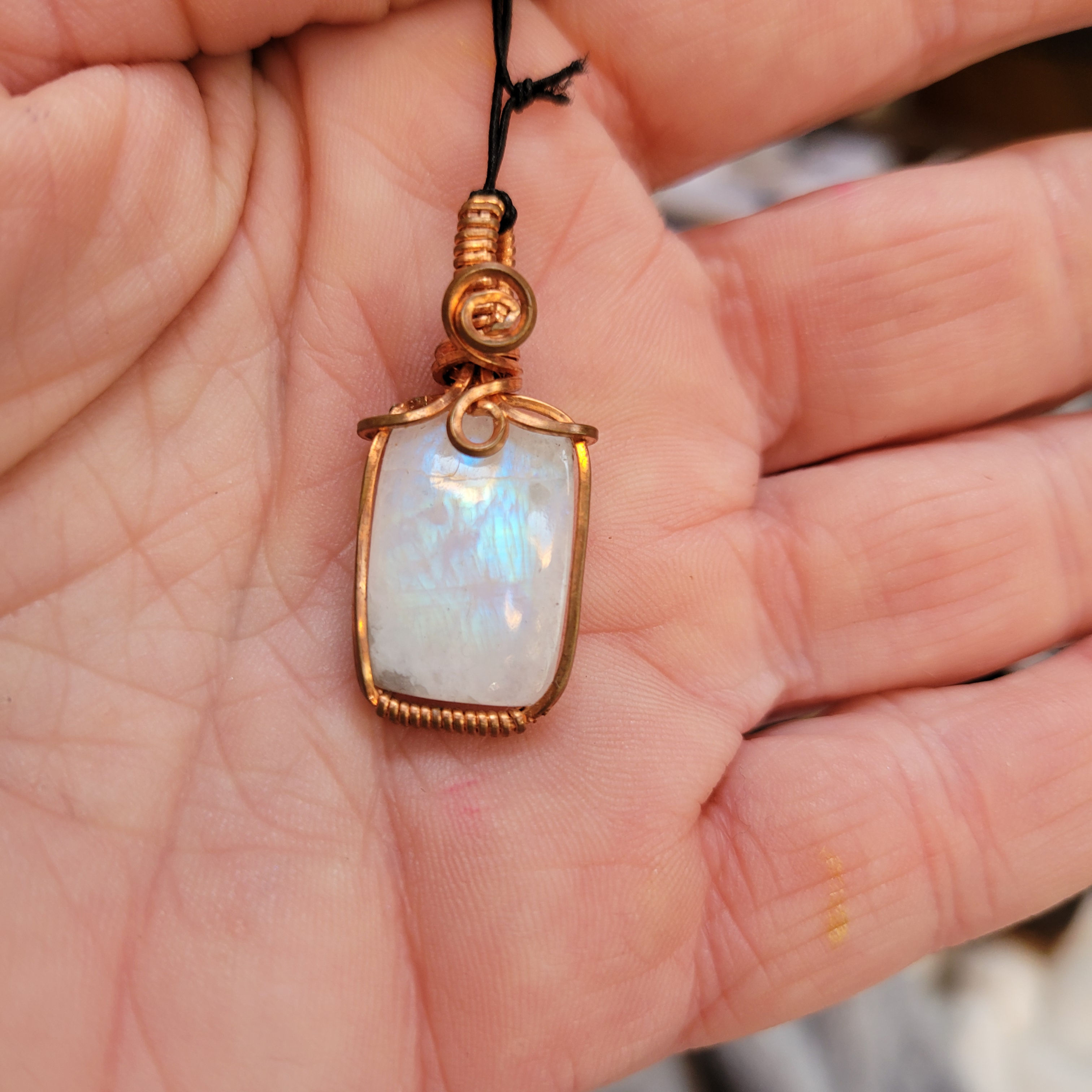 Moonstone Copper Pendant