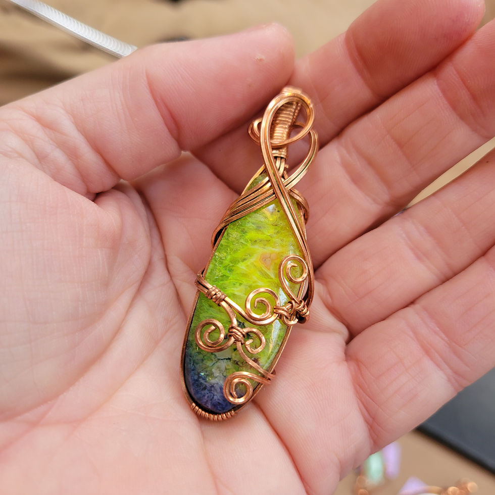 Thumbnail: Solar Quartz Dyed Copper Pendant