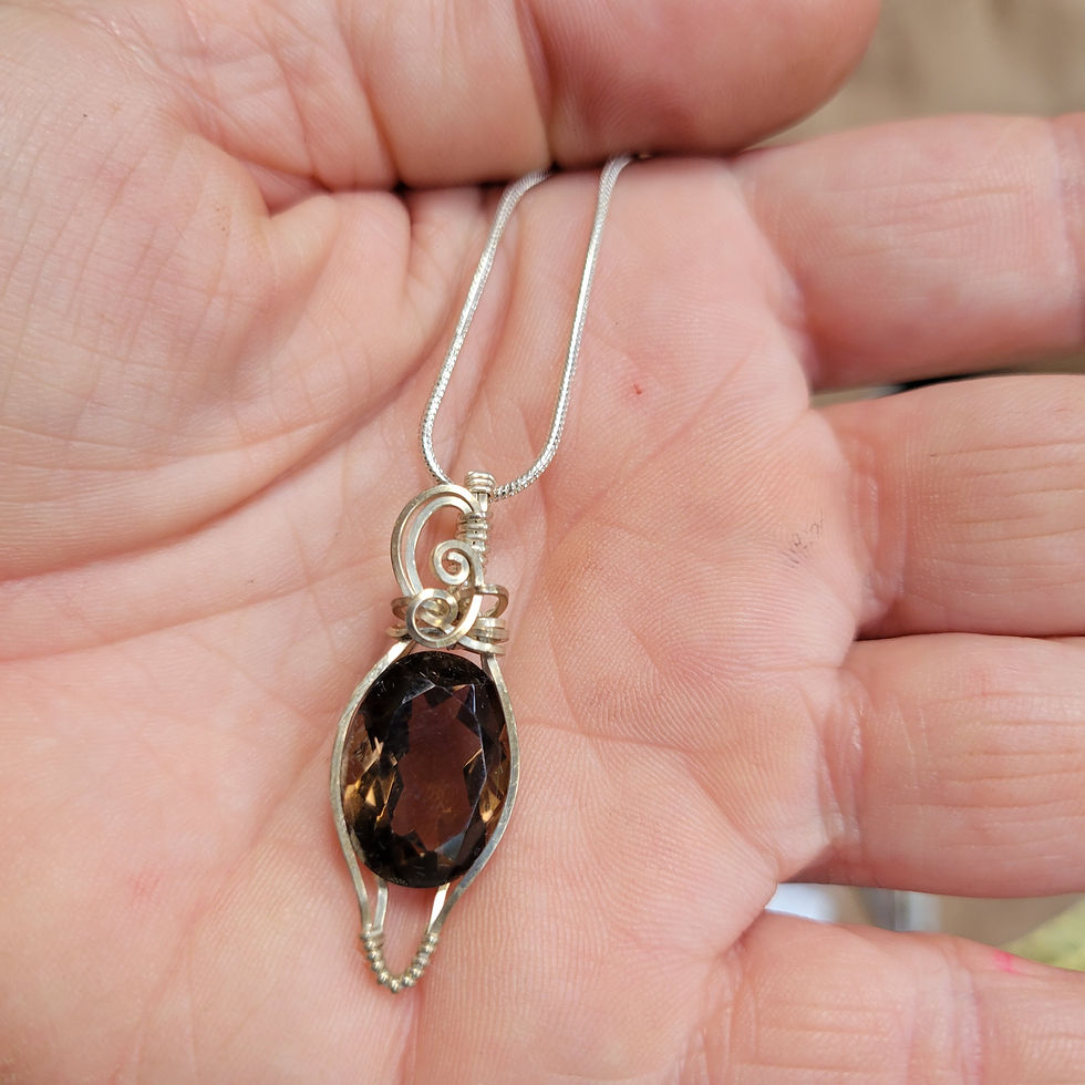 Thumbnail: Smoky Topaz in Argentium Silver