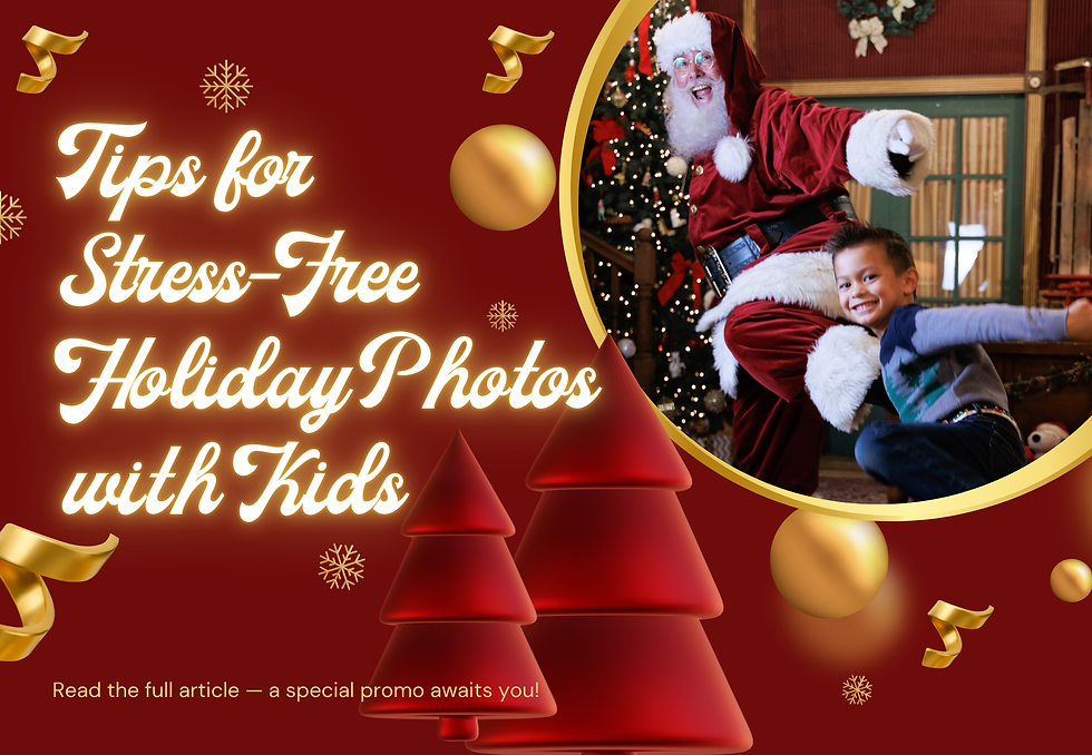 Tips for Stress-Free Holiday Photos with Kids by Christmasville in Emeryville