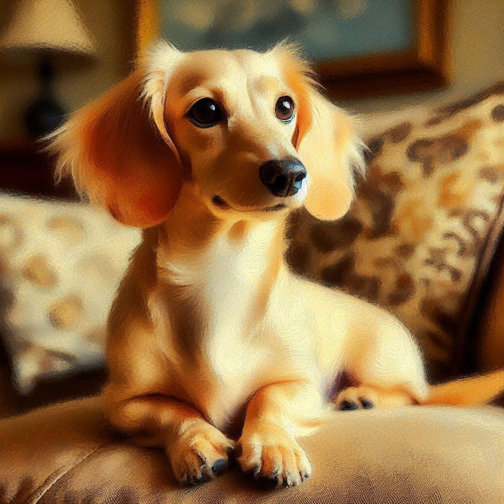 Cream longhair on couch