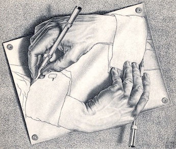 "Drawing hands"