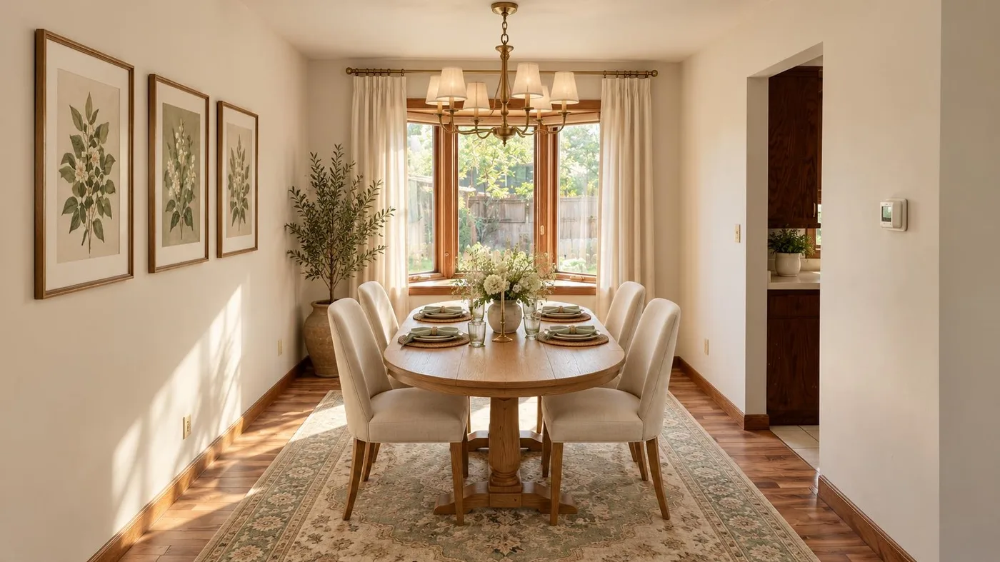 Dining room after virtual staging