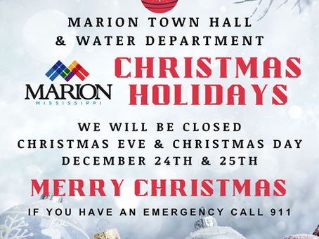 🎄 Marion’s Holiday Cheer: Christmas Eve & Christmas Day Closure 🎅