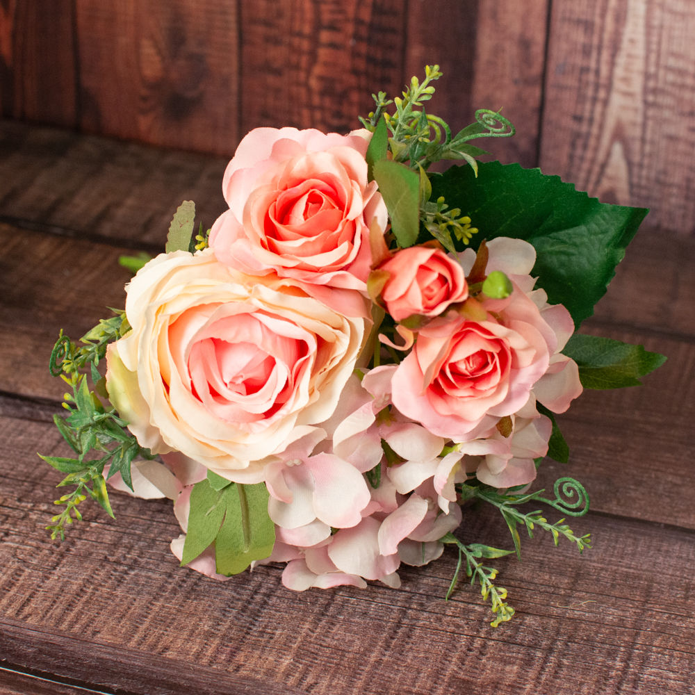 Bouquet of artificial pink roses