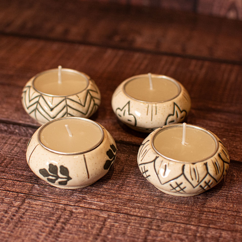 Ceramic Tea Light Holders Set Of Four