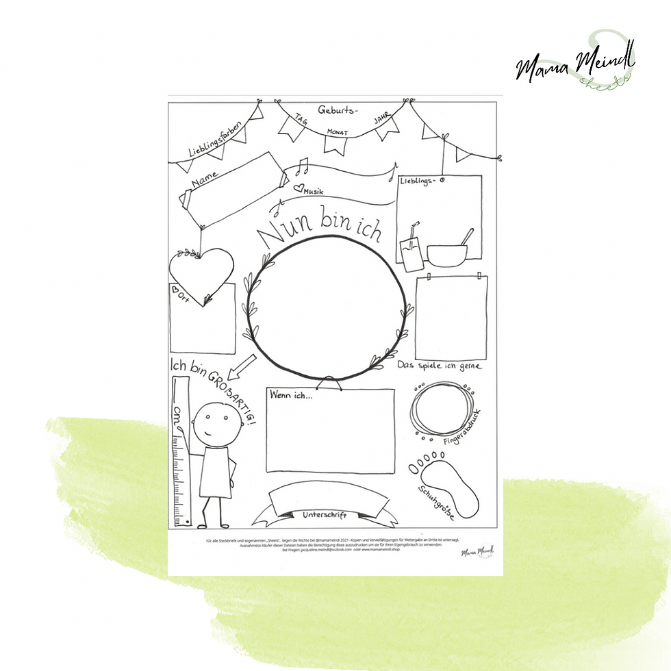 Geburtstagssheet mit Zahl