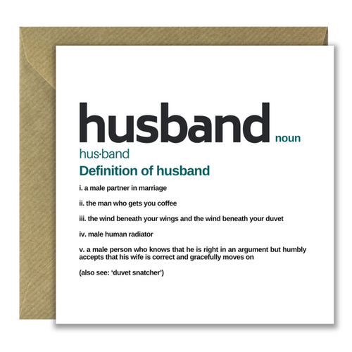 Husband Definition (RRC297 Pack of 6) Redrakoon
