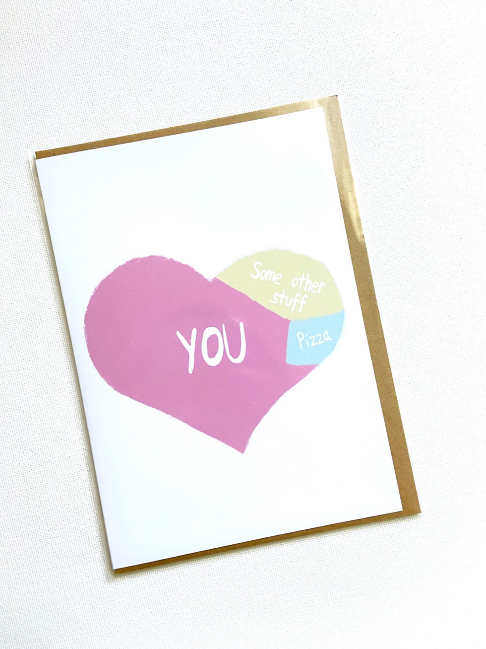 Thumbnail: Heart Pieces // Funny Valentine Card // I love You and Pizza
