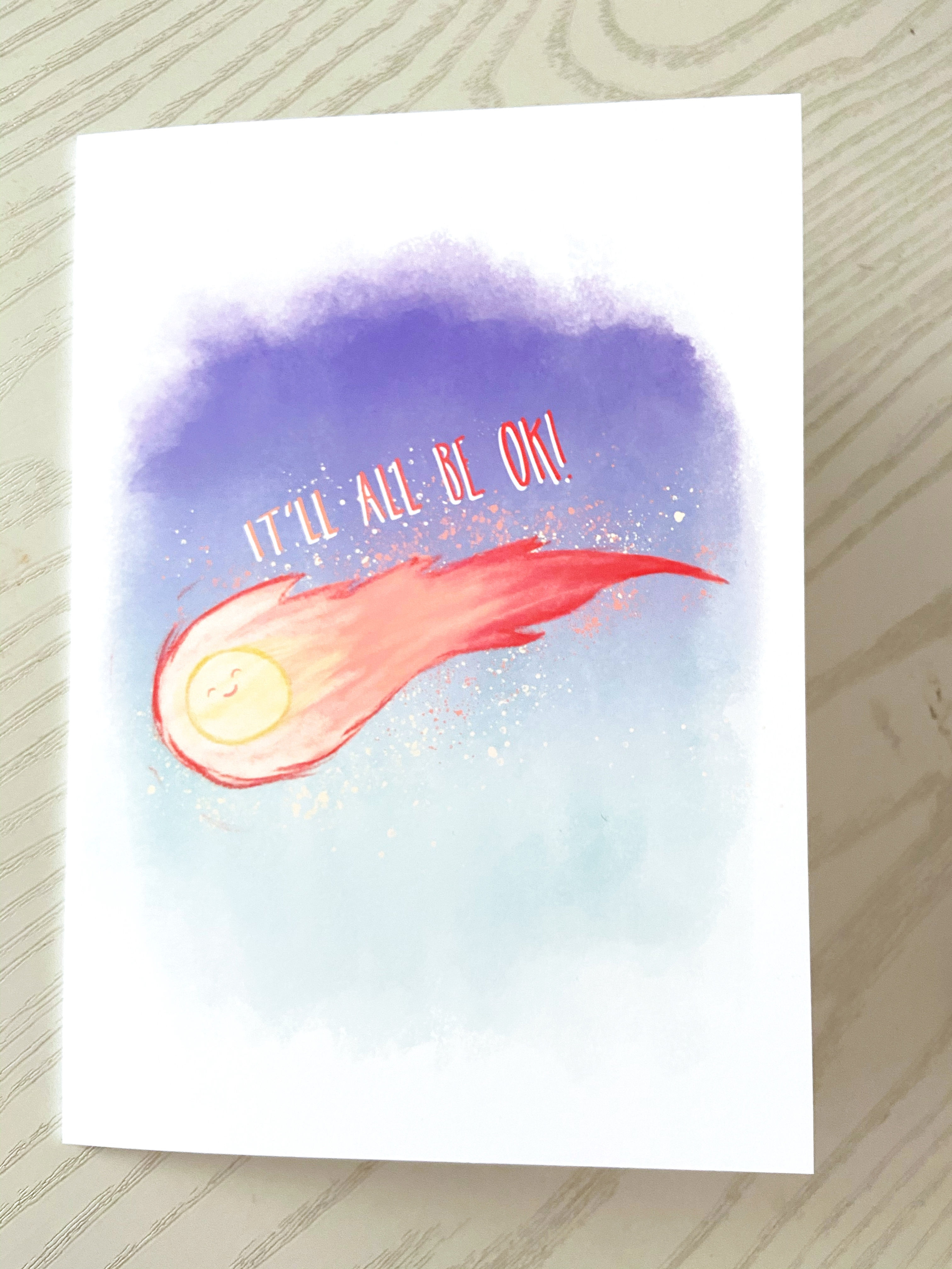 It'll All Be Ok // Dark Humor Sympathy Card // Funny, Cheeky Support Card //