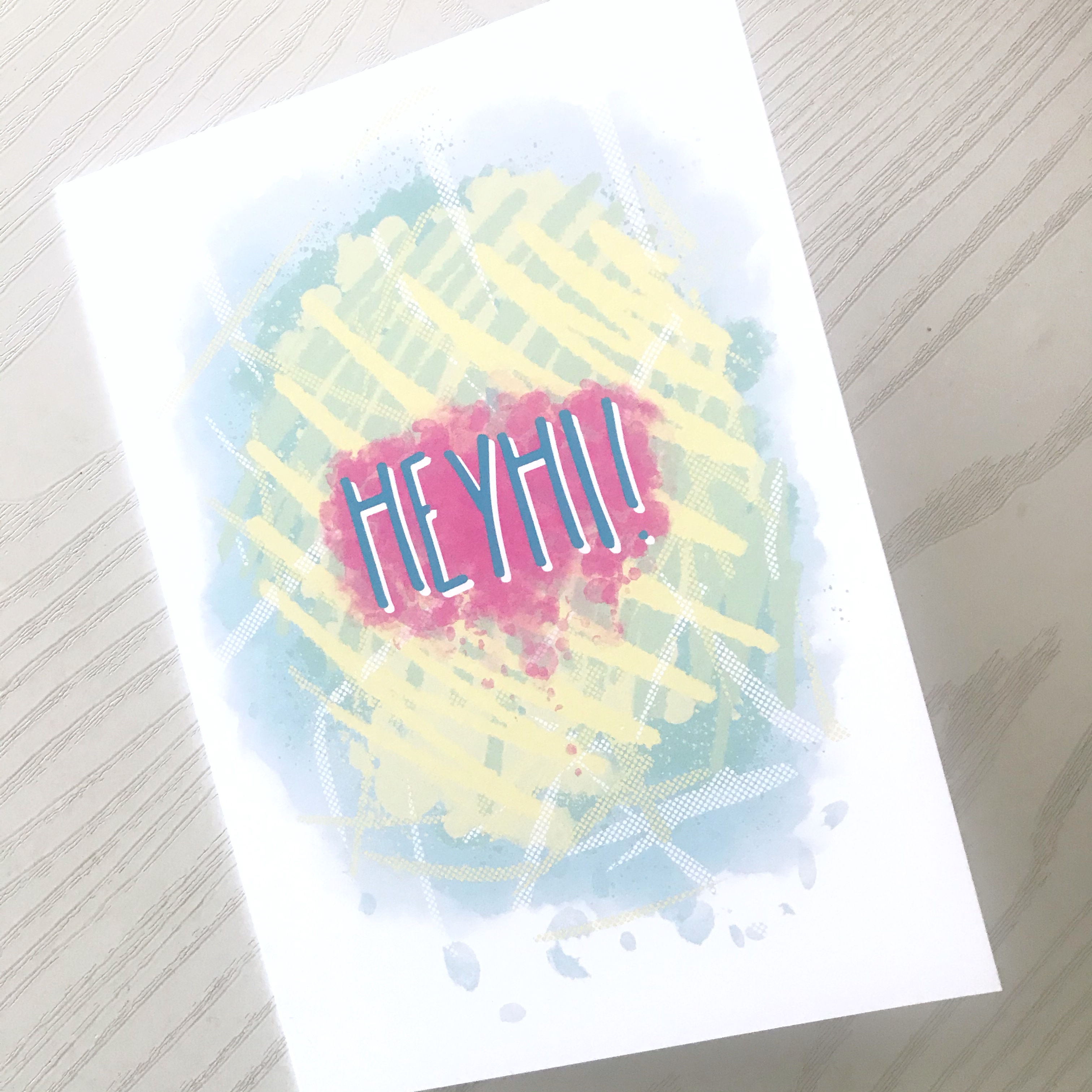 Hey Hi Awkward Greeting Card // Funny Anytime Card // Hello