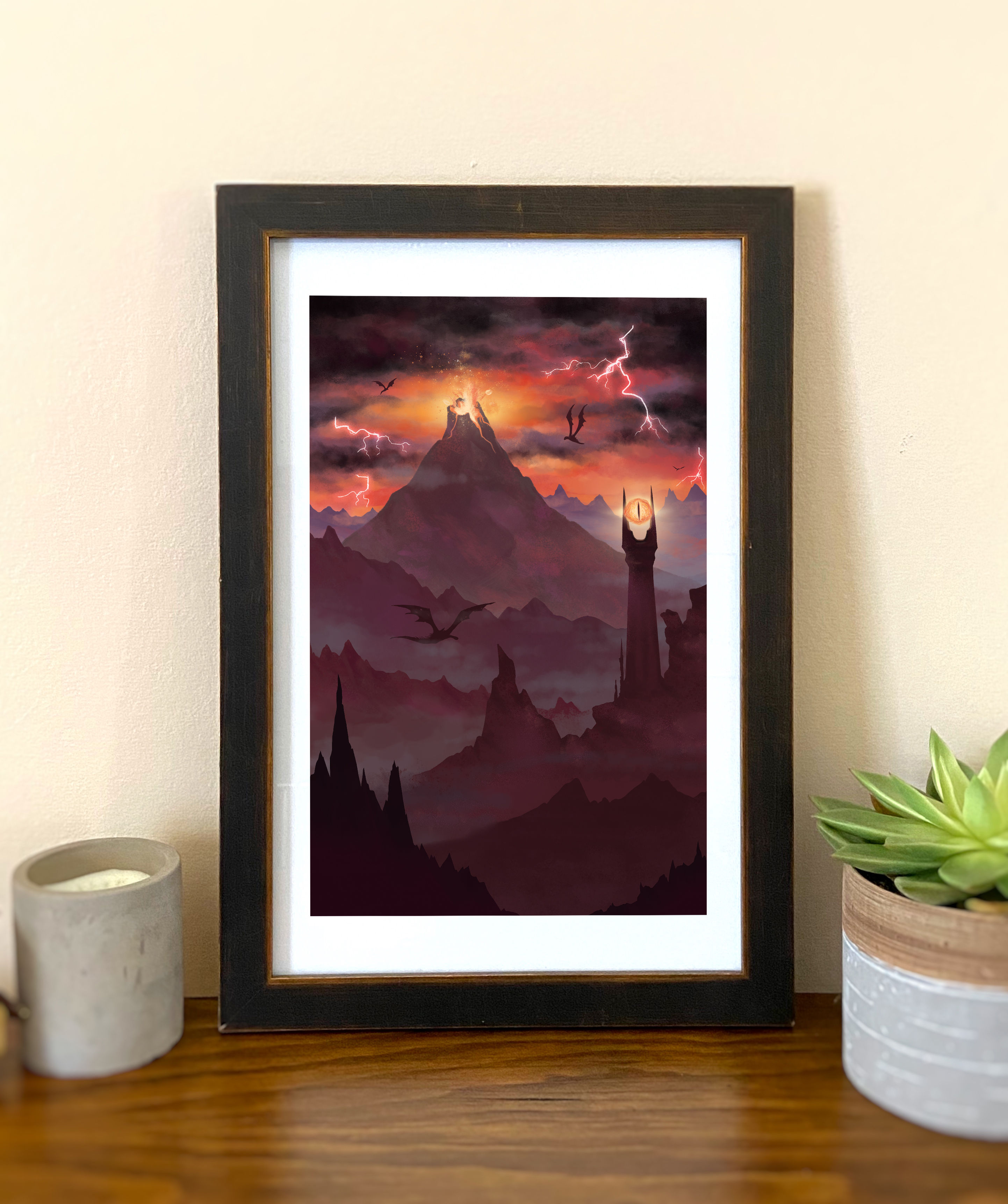 Journey Through Mordor // LOTR Inspired Landscape Print