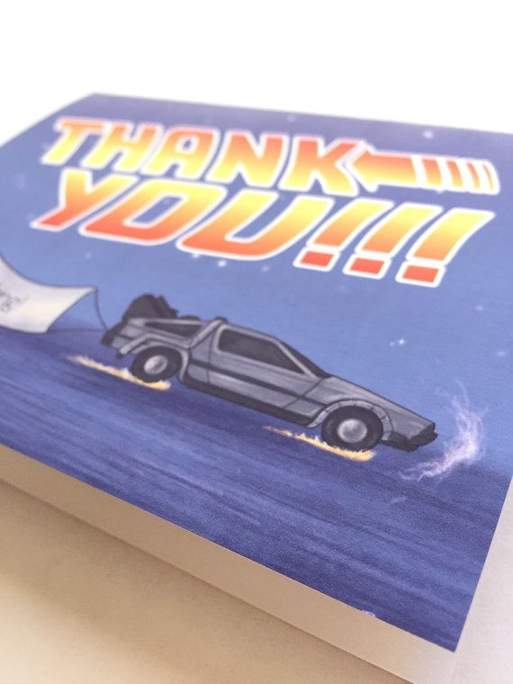 Thumbnail: Back to the Future Thank You Card Template // Instant Download // Geeky Thank Yo