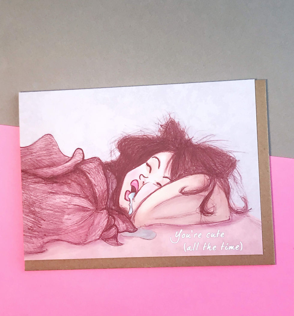 Thumbnail: Hot Mess // Greeting Card// Cute Love Card- Awkward Love Card-