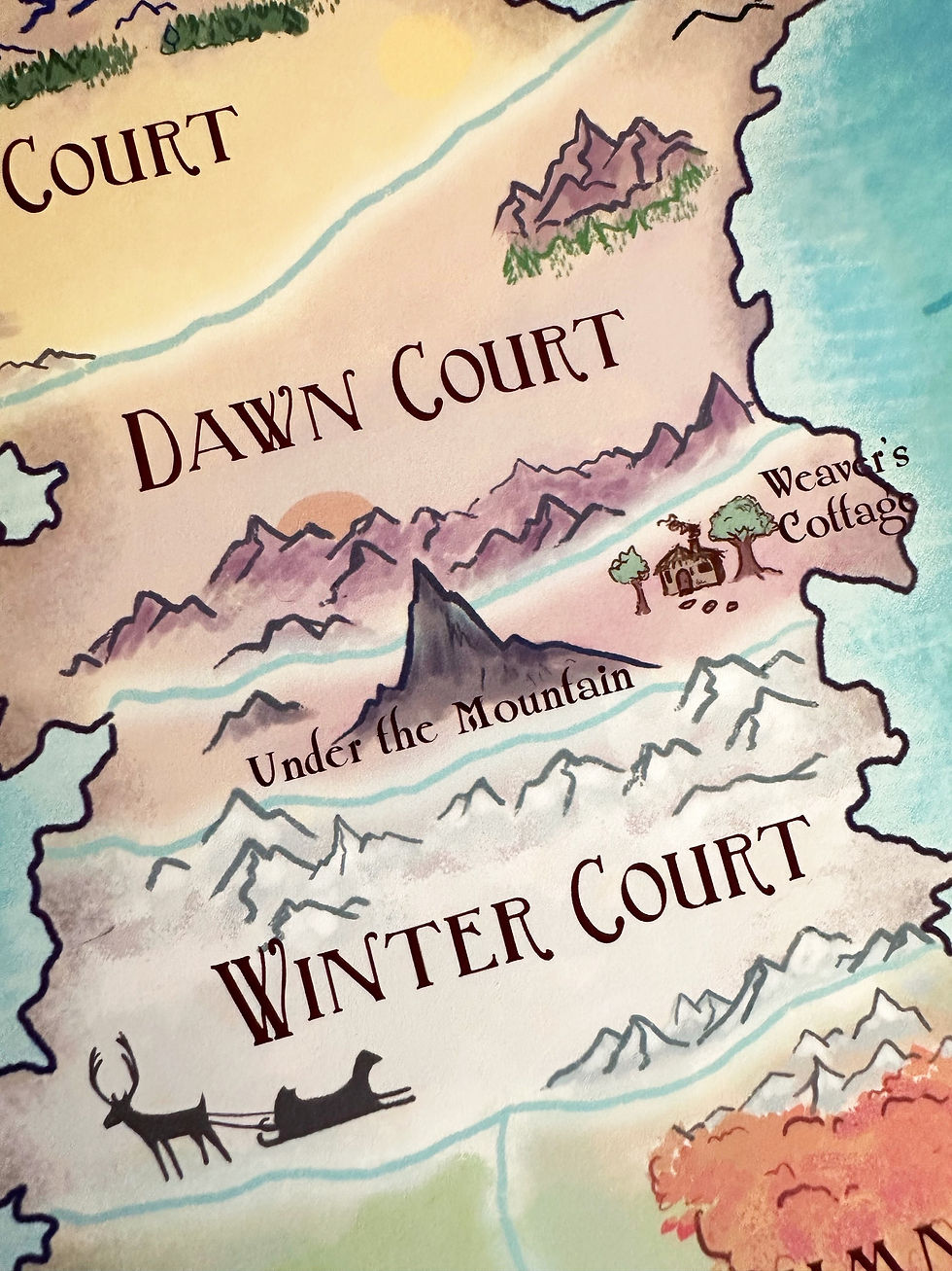 Thumbnail: Prythian Map // Fantasy Landscapes // ACOTAR // Literary Art Prin