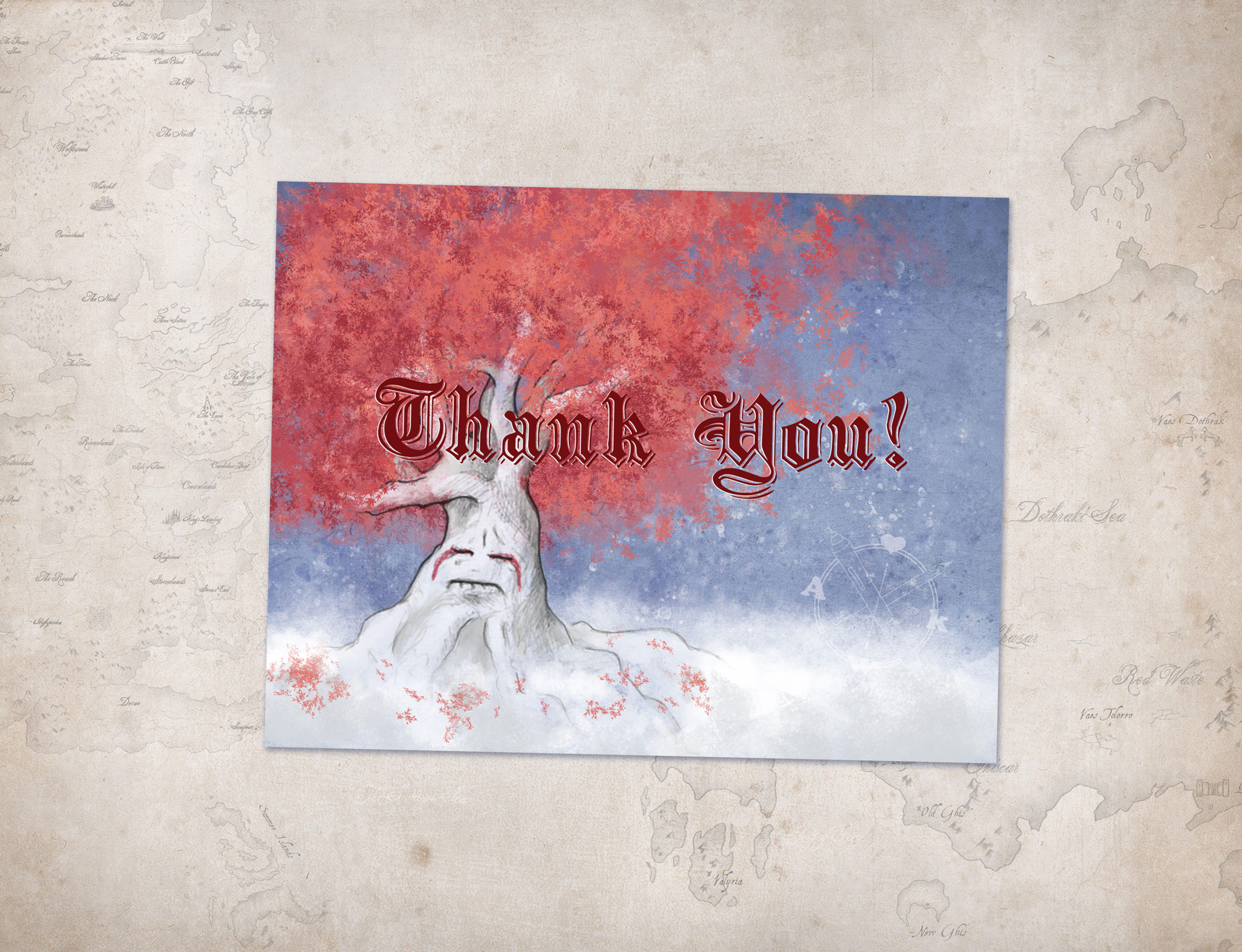 Game of Thrones Thank You Card // Printable File