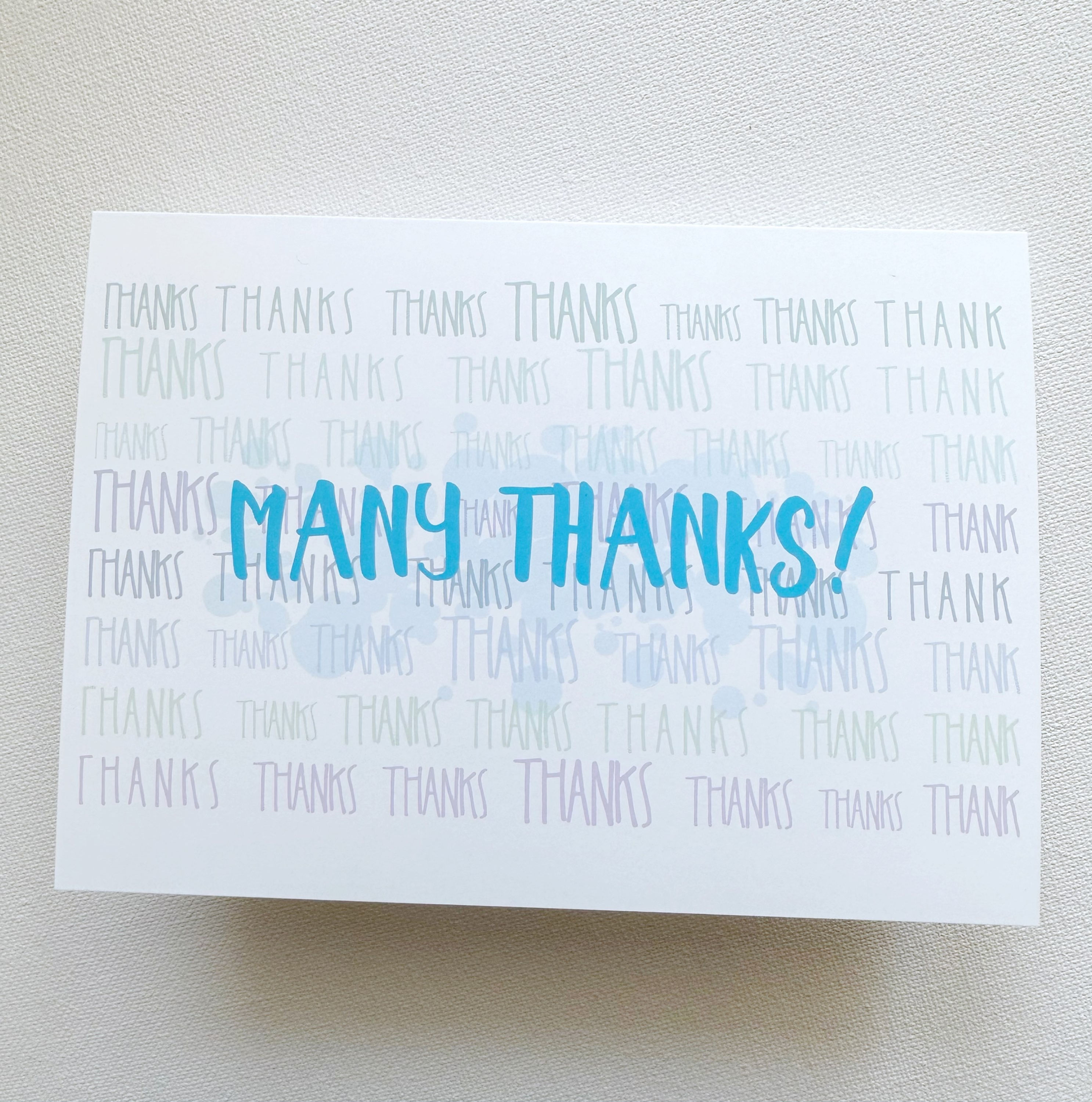 Many Thanks // Simple Cheeky Thank You Card // Funny Cards