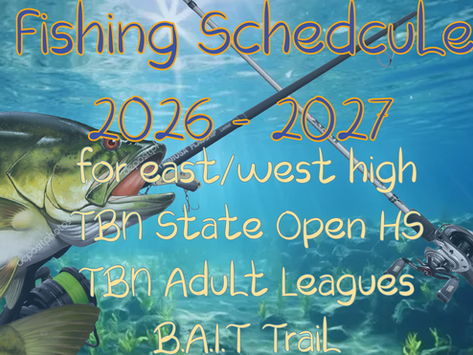Fishing schedule 2026-2027