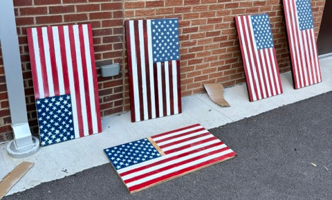 American flags