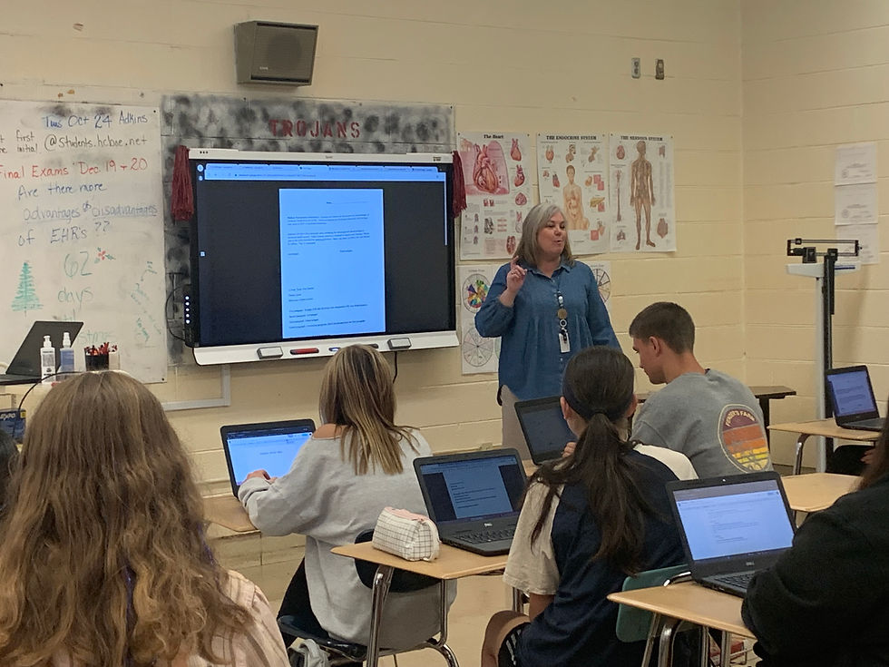 Mrs. Adkins' Medical assisting class