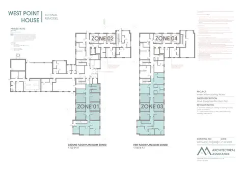 Architectural floor plan of West Point House ensuite bedroom conversions in Barrow-in-Furness by Architectural Assistance.