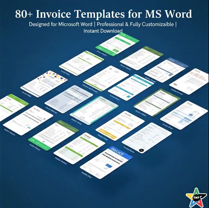 Küçük resim: 80+ profesyonel fatura şablonu paketi – Microsoft Word için, bonus makbuz setiyle birlikte. Tamamen düzenlenebilir, yazdırıla