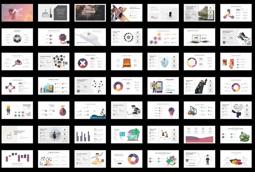 Thumbnail: 630+ Multipurpose PowerPoint Slides – Modern Business Presentation Temp