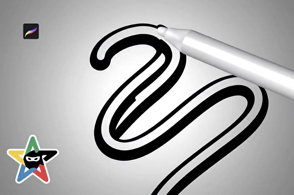 Procreate outline fırça seti