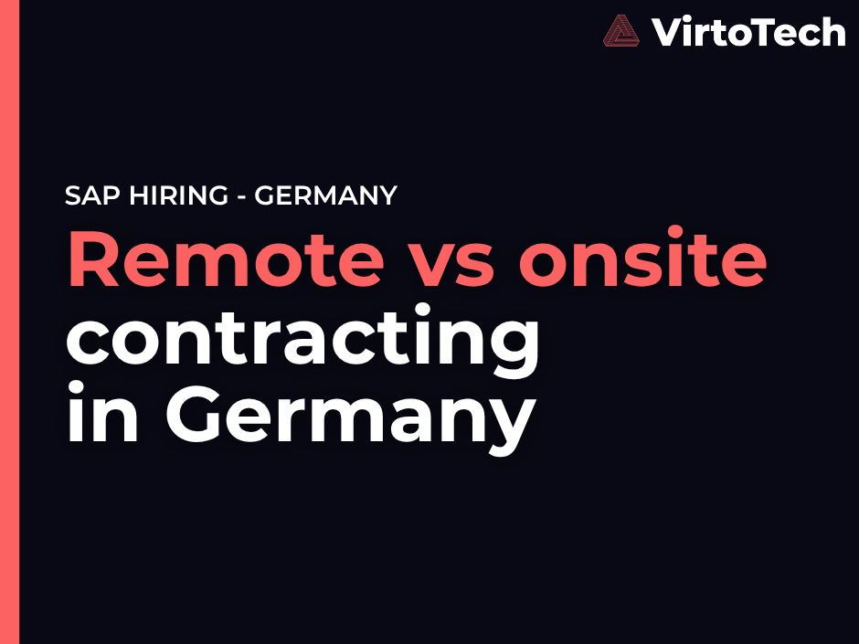 Remote vs Onsite SAP Contracting in Germany
