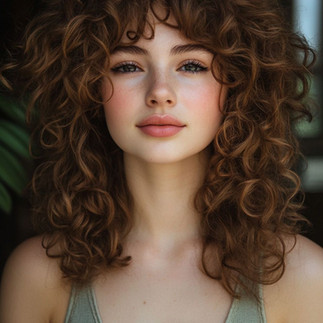 curly red hair for prom