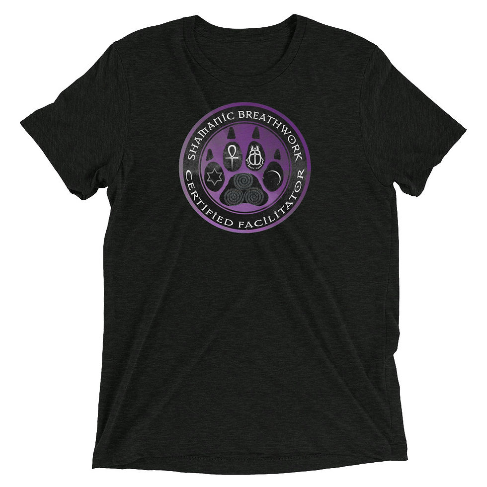 Thumbnail: Unisex T-Shirt - Triblend - SBW - Purple Paw