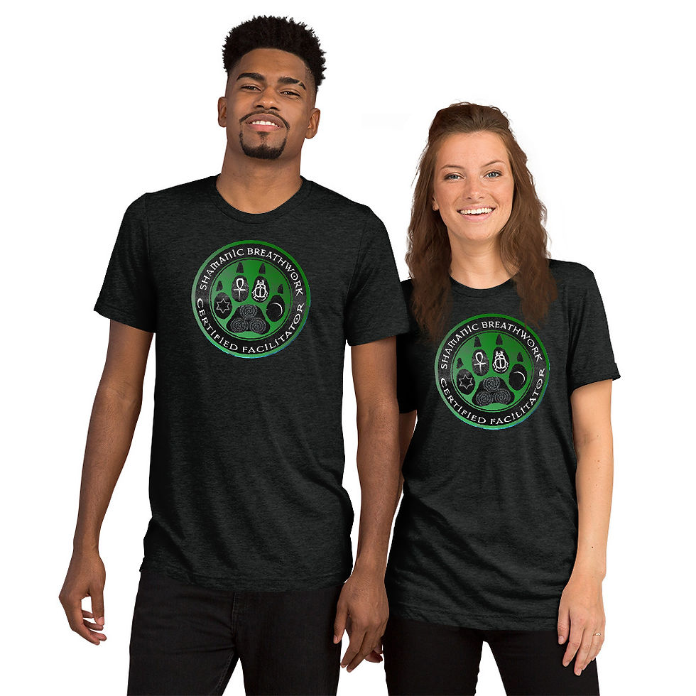 Thumbnail: Unisex T-Shirt - Triblend - SBW - Green Paw