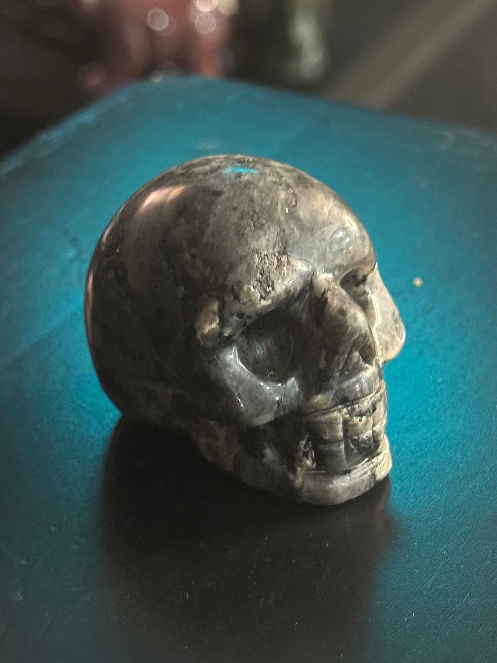Thumbnail: Dumerite Skull – 2" Crystal Skull – Intuition Focus Stone