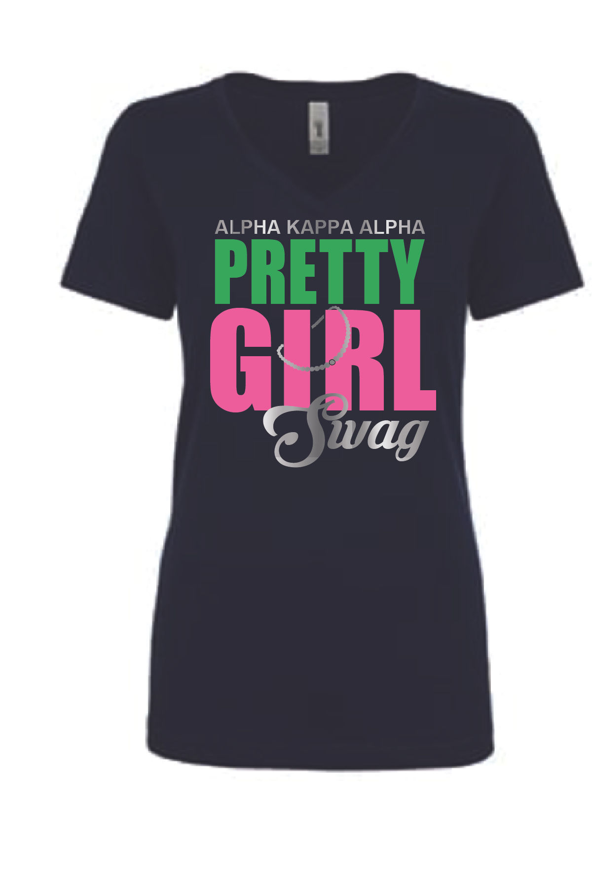 AKA001 Ladies Pretty Girl Swag VNeck