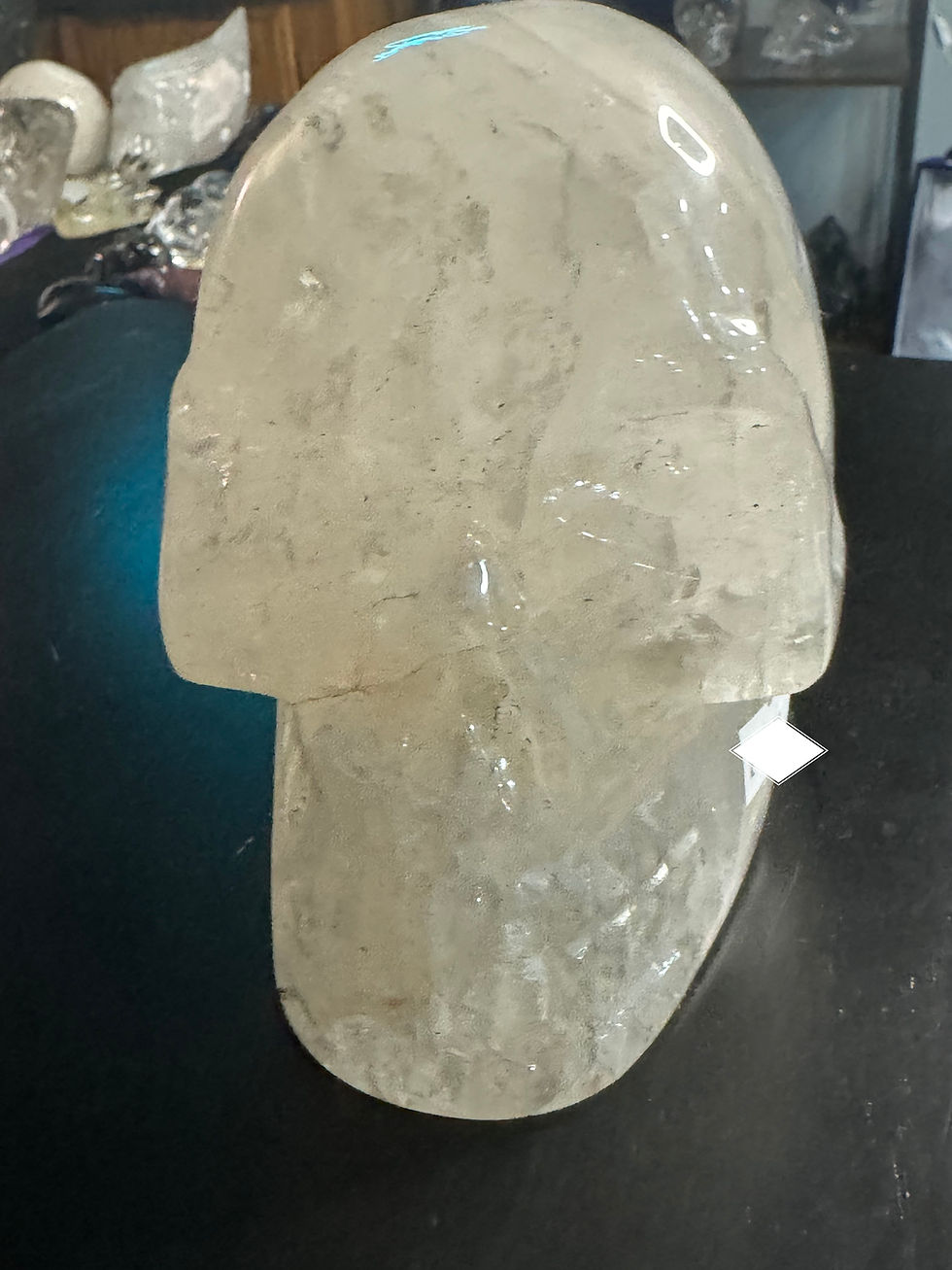Thumbnail: Clear Quartz Skull Carved in Brazil – 2.274kg / 5.01 lbs – 5.75" Crystal Skull