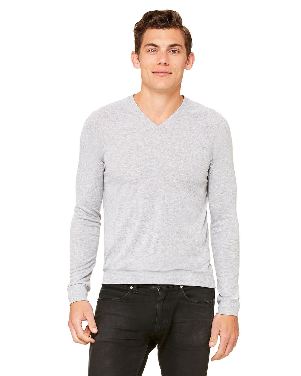 Thumbnail: 3985 Bella + Canvas Unisex V-Neck Lightweight Sweater