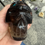 Thumbnail: Dark Smoky Quartz Skull – 295g • Hand-Carved in Brazil