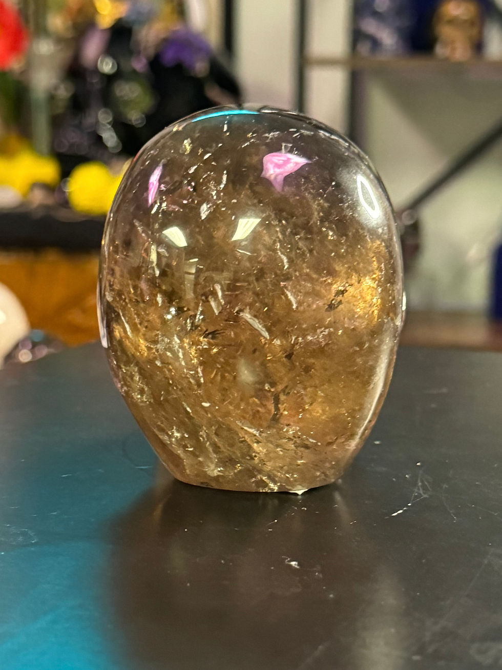 Thumbnail: Smoky Quartz Skull Carved in Brazil – 773g / 1.70 lbs