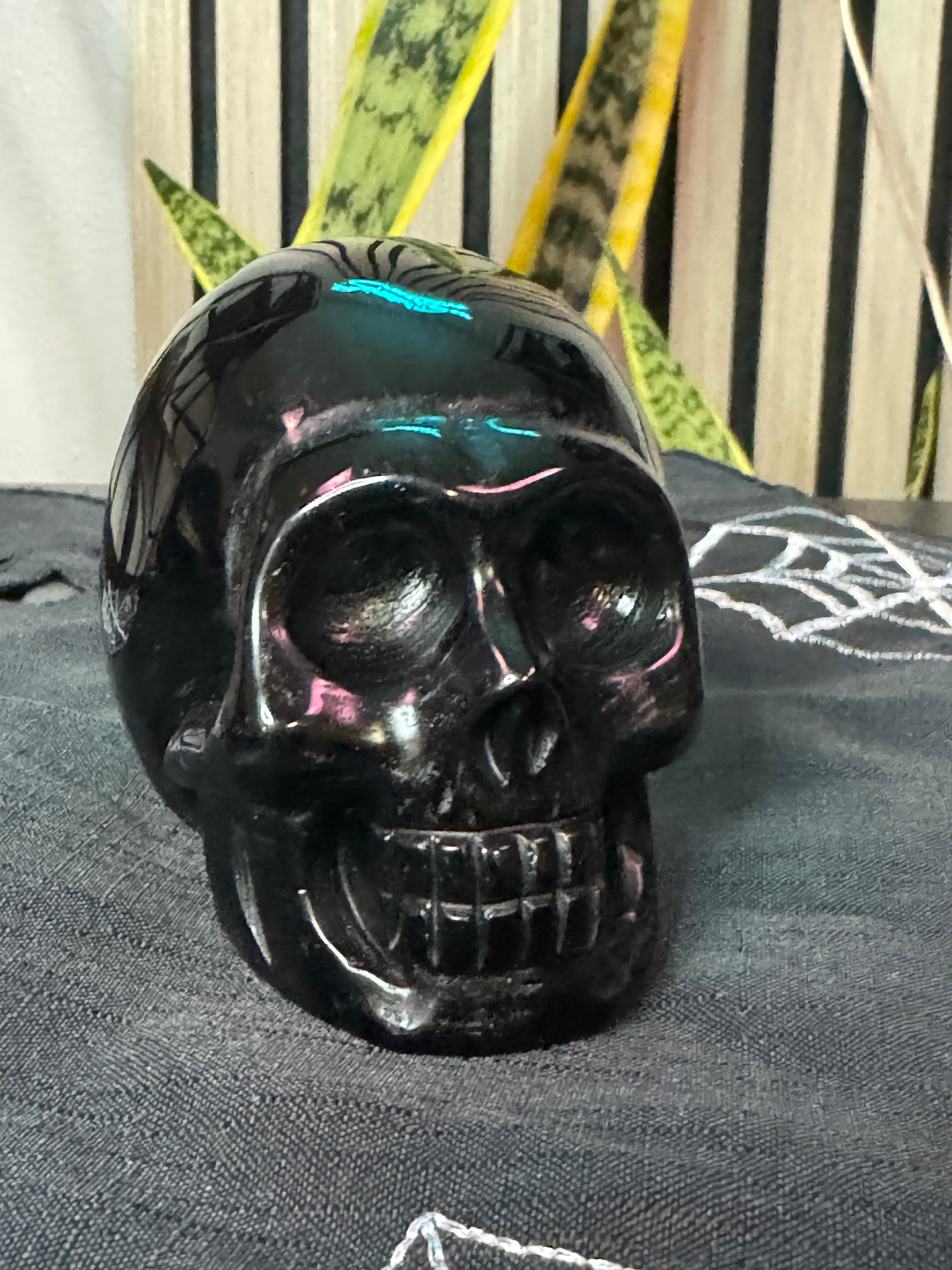Rainbow Obsidian Skull