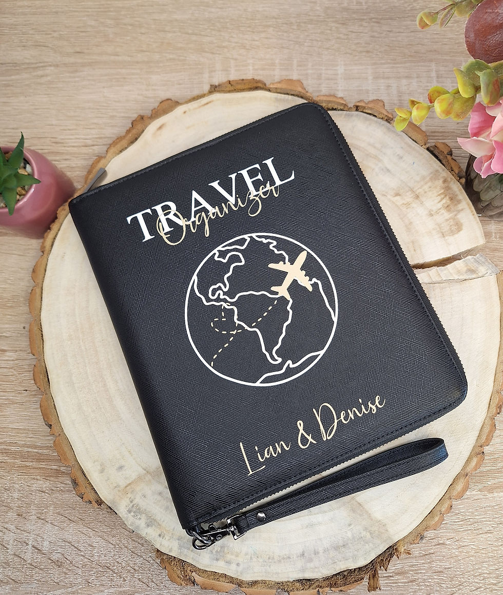 Miniaturbild: Personalisierter Travel Organizer | Mappe für Reisepass & DokumenteI Reiseplaner