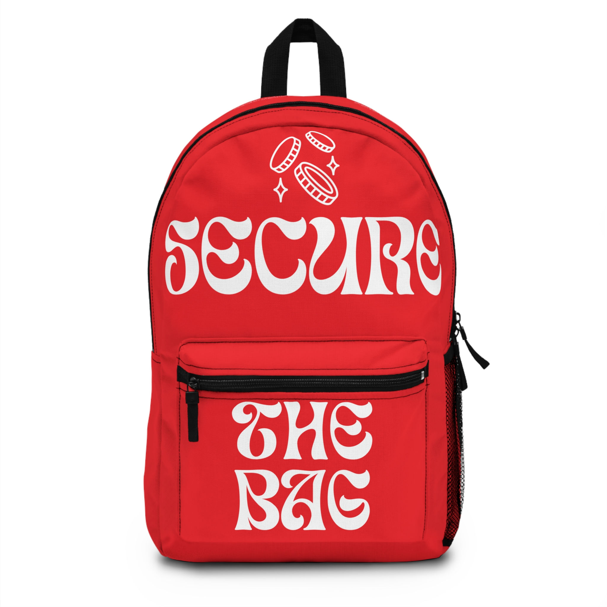 Red Secure The Bag Backpack
