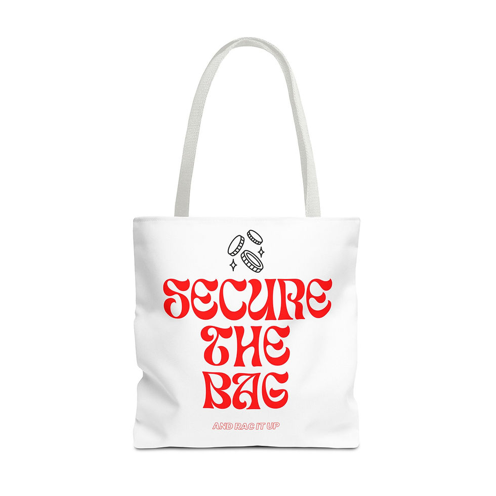 Thumbnail: "Secure the Bag" Reusable Grocery Tote (White)