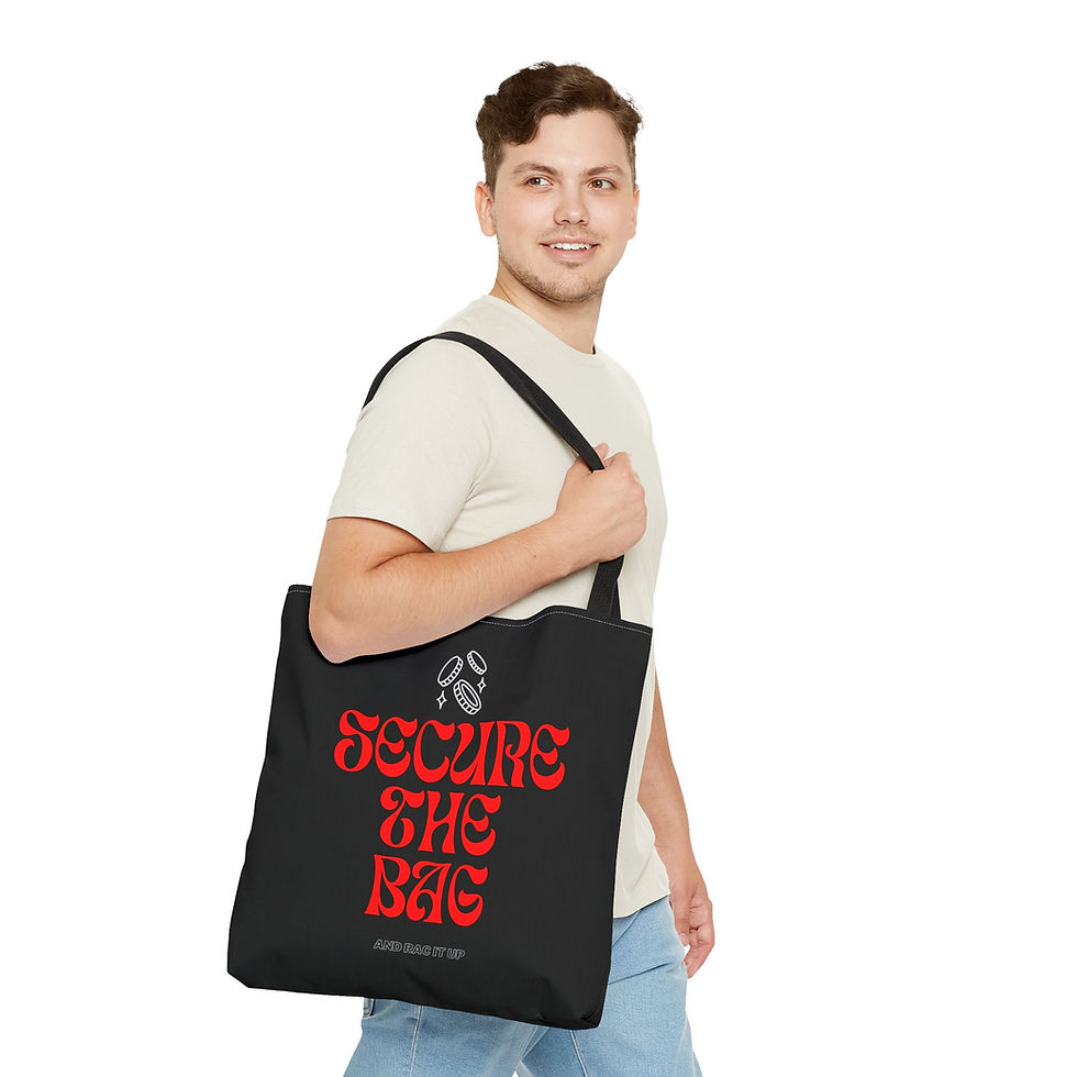 Thumbnail: "Secure the Bag" Reusable Grocery Tote (Black)