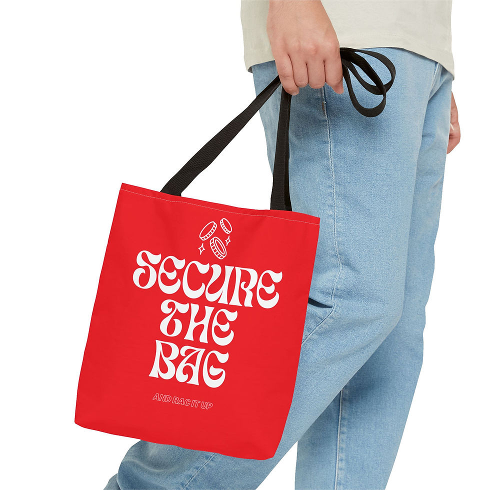 縮圖："Secure the Bag" Reusable Grocery Tote (Red)