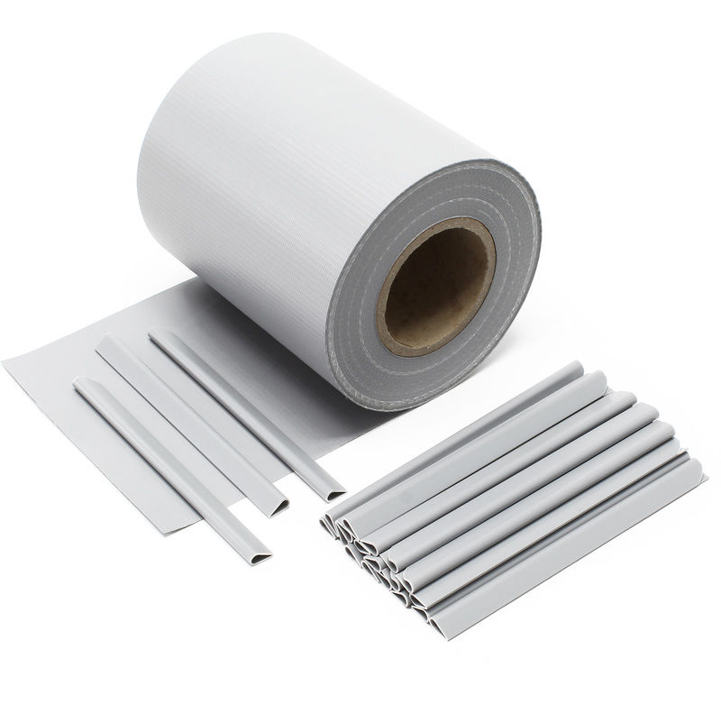 PVC TRAK SVETLO SIV 450 g/m2 19cm +20 sponk