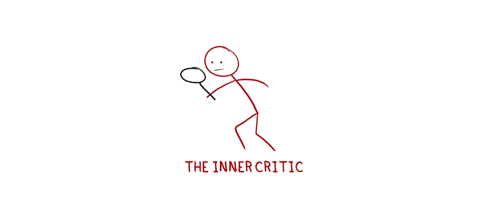 drawing of naming your problems, the inner critic