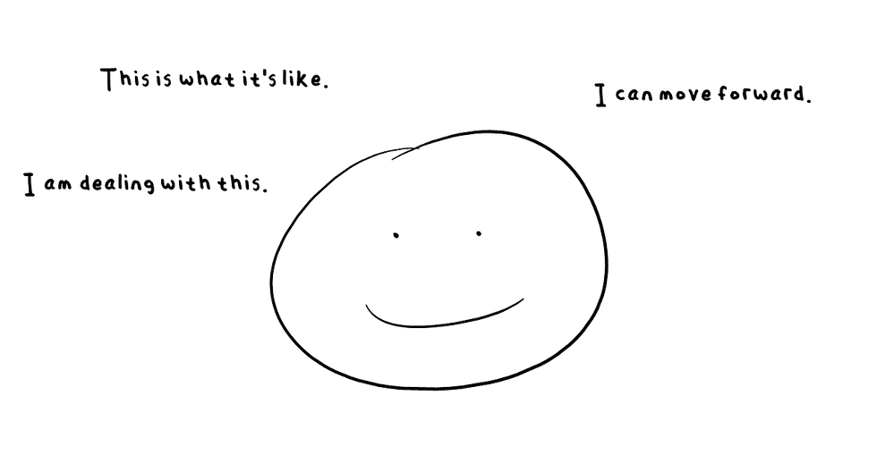 drawing of accepting reality