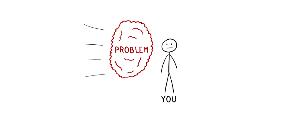 drawing of you are not the problem, problems show up