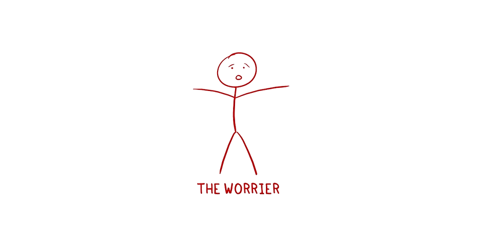 drawing of naming your problems, the worrier
