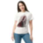 lady painting shirt